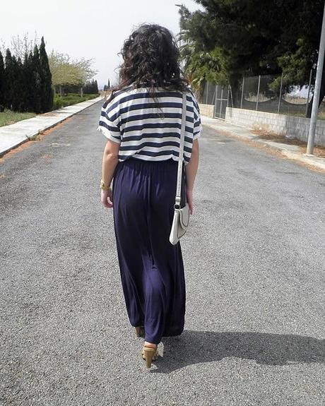 Long skirt & Navy