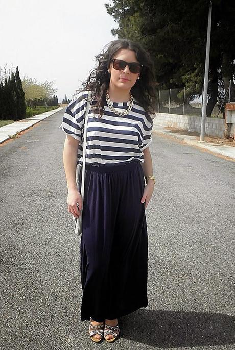 Long skirt & Navy