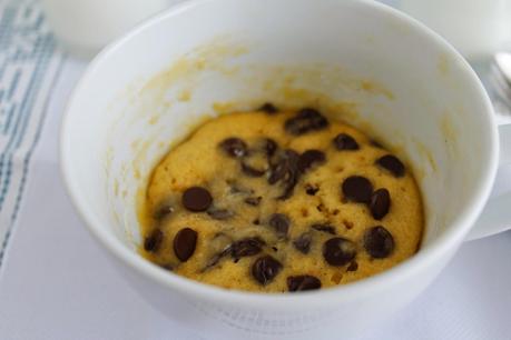Receta y paso a paso Cookie in cup o Galleta hecha en taza