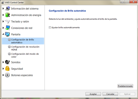 Problemas con el Brillo de la Pantalla en Sony Vaio - Windows 8.1