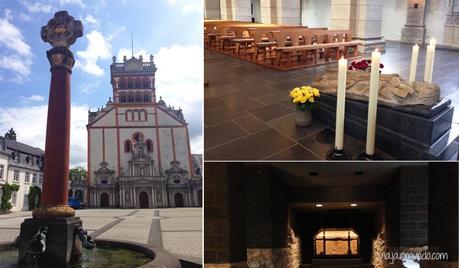 La abadía de San Matías, en Trier Fachada, la tumba memorial de San Matías y el subterráneo