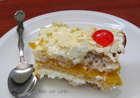 FALSO TIRAMISÚ DE MELOCOTÓN FALSO TIRAMISÚ DE MELOCOTÓN