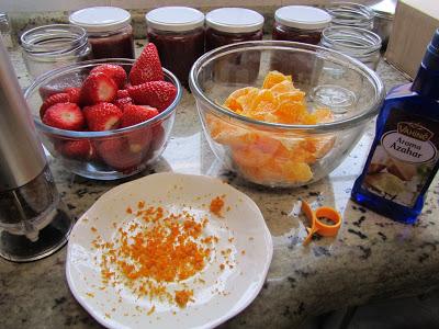 Mermelada de naranja y fresa