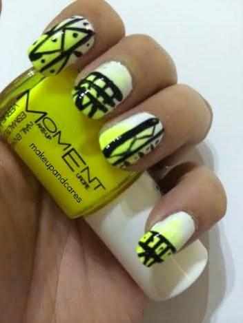 Nail Art Tutorial . Néon y Étnico. Nail Art Tutorial . Néon y Étnico.