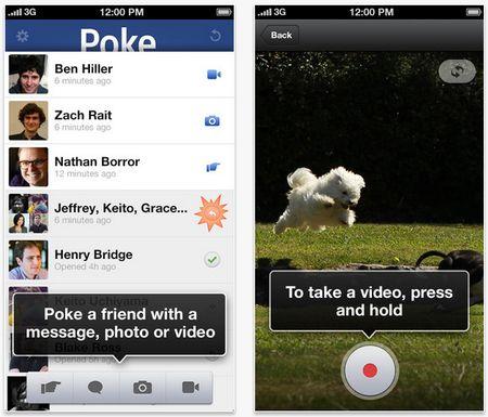 Facebook retira las aplicaciones Poke y Facebook Camera, de la tienda de Apple poke