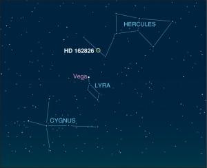 Astrónomos identifican la primera hermana del Sol Ubicación HD 162826