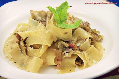 Pasta con alcachofas, guanciale y menta ~ IMG 9365m Pasta con alcachofas, guanciale y menta ~ recetas primeros ~ IMG 9365m