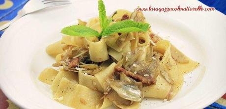 Pasta con alcachofas, guanciale y menta ~ IMG 9349m 620x300 Pasta con alcachofas, guanciale y menta ~ recetas primeros ~ IMG 9349m 620x300