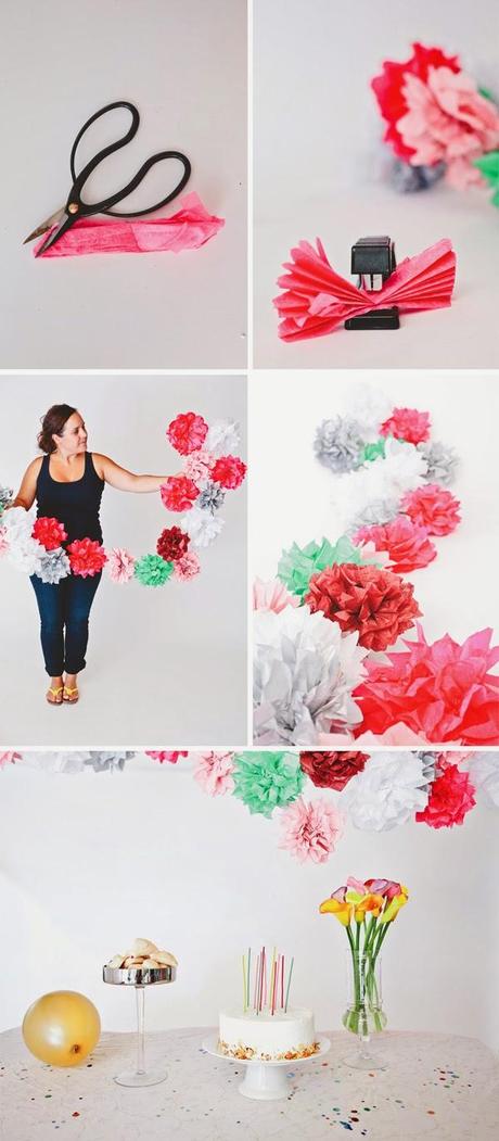 diy guirnalda de pompones