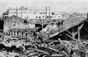 Destrozos provocados por el tornado del 12 de mayo de 1886, en Madrid