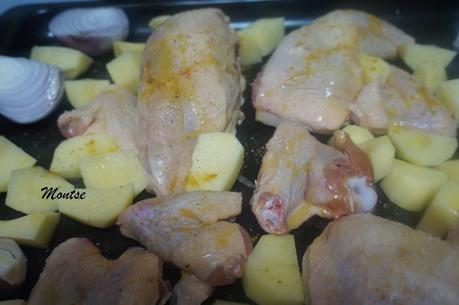 Pollo al horno con curry