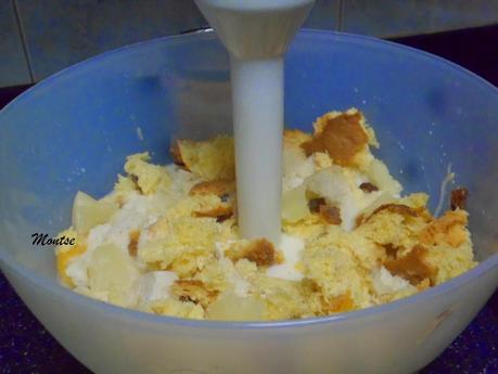 Pudin de piña al microondas Pudin de piña al microondas