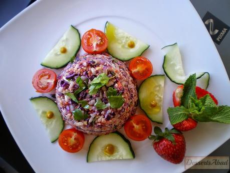 Ensalada de arroz y crudités Ensalada de arroz y crudités
