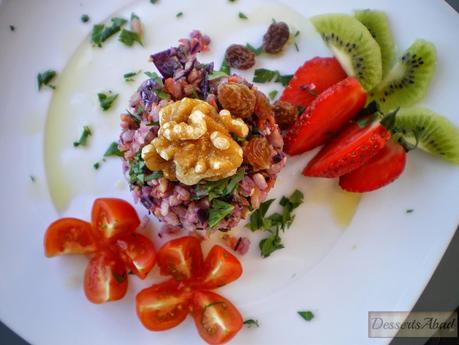 Ensalada de arroz y crudités Ensalada de arroz y crudités