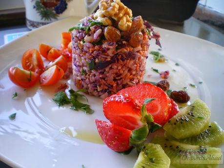 Ensalada de arroz y crudités Ensalada de arroz y crudités