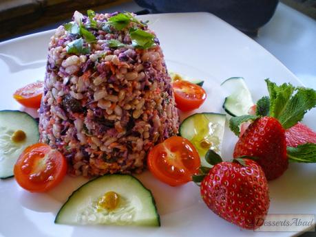 Ensalada de arroz y crudités Ensalada de arroz y crudités