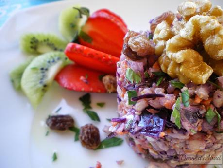 Ensalada de arroz y crudités Ensalada de arroz y crudités