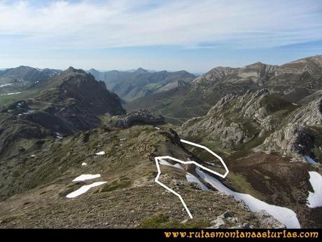 Ruta Farrapona, Albos, Calabazosa: Abertura Arenera camino al Lago La Cueva