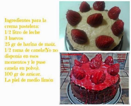 Poke Cake chocolate jelly and custard/ Poke Cake de gelatina y crema pastelera Poke Cake chocolate jelly and custard/ Poke Cake de gelatina y crema pastelera