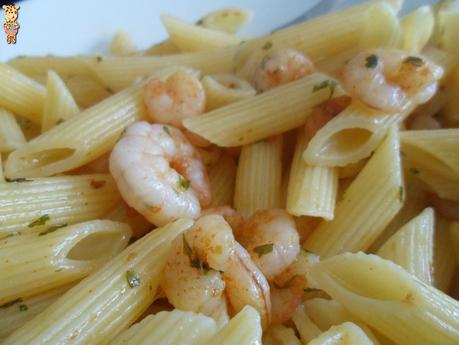 Pasta con gambas