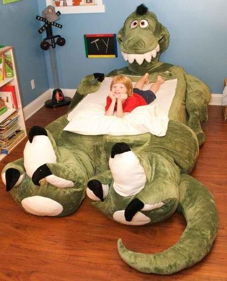 cama infantil original en forma de dragón de peluche