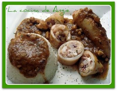 CALAMARES RELLENOS DE GAMBAS CALAMARES RELLENOS DE GAMBAS