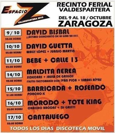 conciertos_valdespartera_zaragoza Conciertos Pilar 2010 en Zaragoza. Interpeñas, Valdespartera, FIZ y más