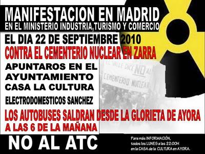 Hoy estaré en Madrid contra el ATC en ZARRA (y donde sea)