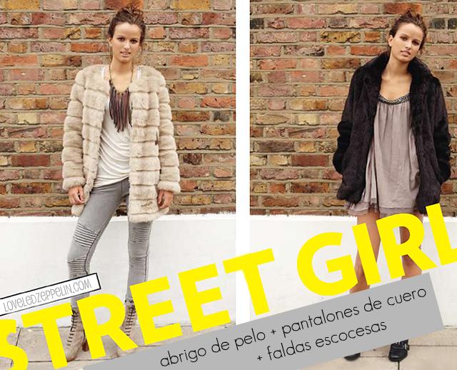 Street Girl: abrigos de pelo, pantalones de cuero y faldas escocesas