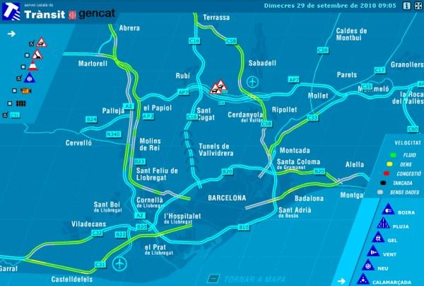 transit Con el 25% de transporte en hora punta y sin congestiones ni tráfico denso en los accesos viarios ¿hay o no hay huelga?