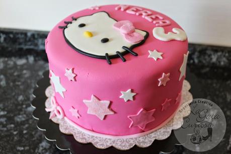 TARTA FONDANT HELLO KITTY PARA NEREA TARTA FONDANT HELLO KITTY PARA NEREA