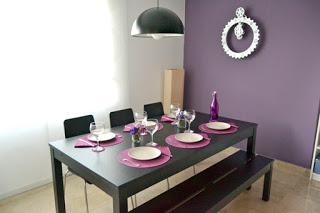 Comedores en tonos morados Comedores en tonos morados
