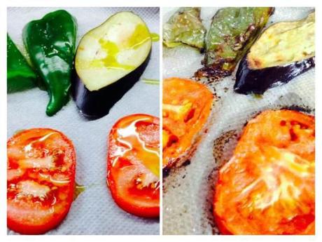 Parrillada de verduras de temporada al horno con mozzarella Parrillada de verduras_Fotor