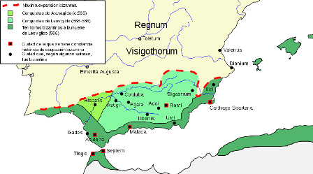 La Hispania bizantina en tiempos del Reino Visigodo