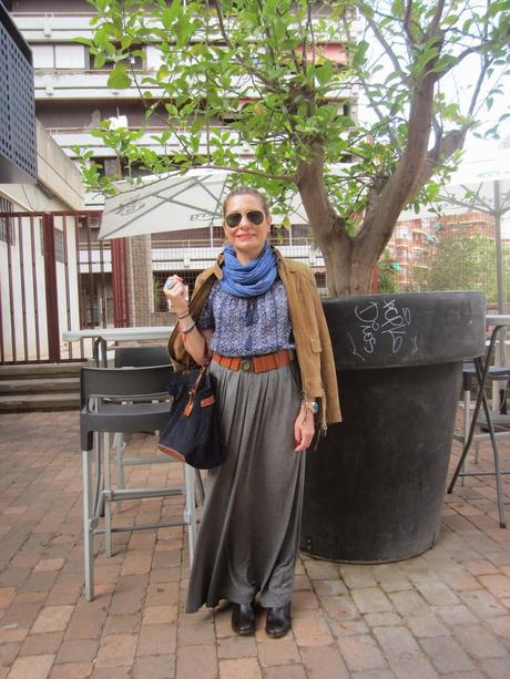 LOOK 331-16.5.20147:30LONG SKIRT SUEDE JACKET +¡¡Hola ami...