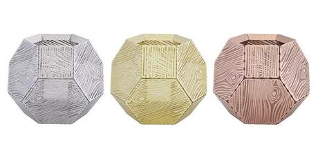 Tendencias diarioDESIGN: Los destellos del cobre y el latón se imponen en los interiores. TOM DIXON ETCH TEA LIGHT HOLDER GROUP