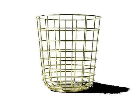 Tendencias diarioDESIGN: Los destellos del cobre y el latón se imponen en los interiores. MENU wire-bin-brass
