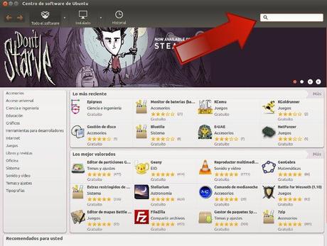 Como y porque instalar un programa desde el centro de software en Ubuntu busqueda-ubuntu