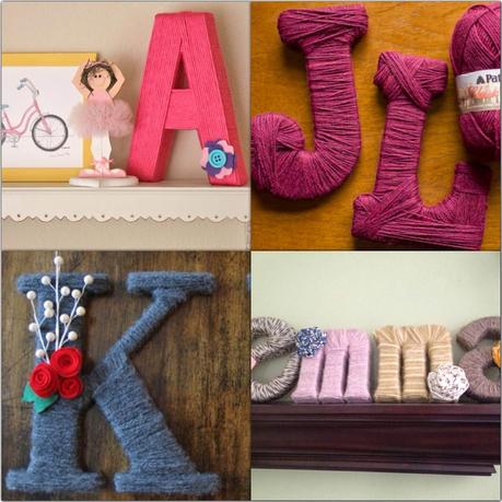 DIY iniciales de los novios: Unas letras con lana muy cucas DIY iniciales de los novios: Unas letras con lana muy cucas