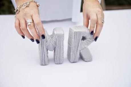 DIY iniciales de los novios: Unas letras con lana muy cucas DIY iniciales de los novios: Unas letras con lana muy cucas