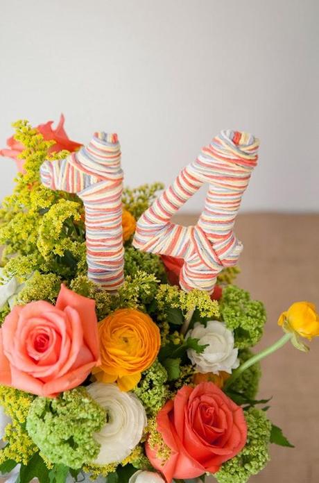 DIY iniciales de los novios: Unas letras con lana muy cucas DIY iniciales de los novios: Unas letras con lana muy cucas