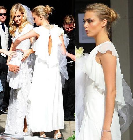 Primeras imágenes del vestido de novia de Poppy Delevingne (y Cara como dama de honor) cara delevingne bridesmaid dress chanel poppy delevingne wedding