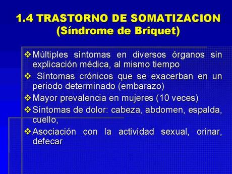 Trastorno de somatización Trastorno de somatización