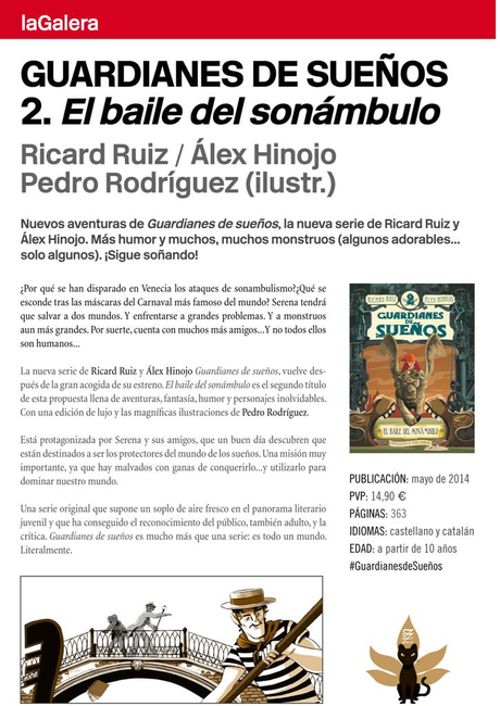 Guardianes de Sueños 2. Editorial La Galera Guardianes de Sueños 2. Editorial La Galera