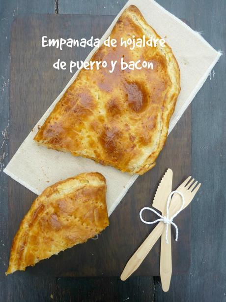 Empanada de hojaldre de puerro y bacon Empanada de hojaldre de puerro y bacon