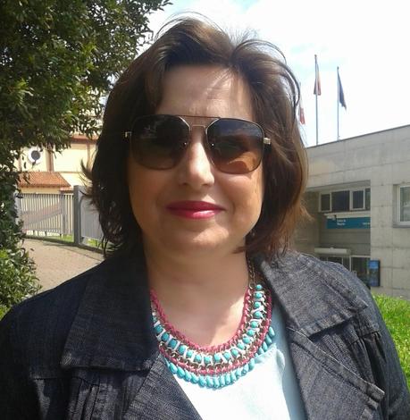 A mi estilo: Maxicollar aguamarina y fucsia A mi estilo: Maxicollar aguamarina y fucsia