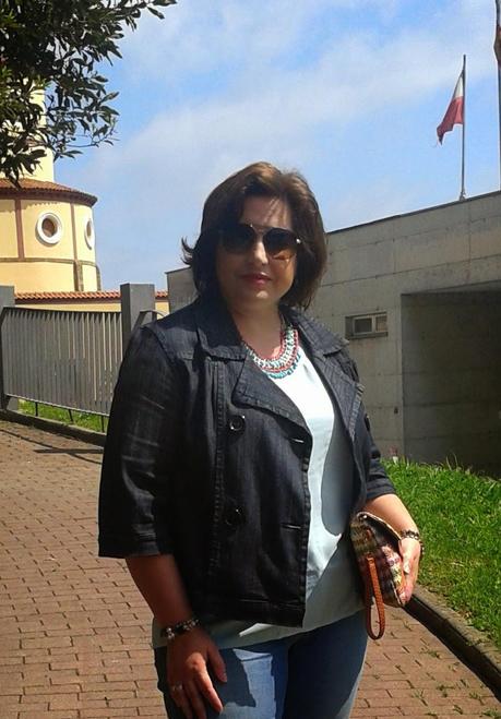 A mi estilo: Maxicollar aguamarina y fucsia A mi estilo: Maxicollar aguamarina y fucsia