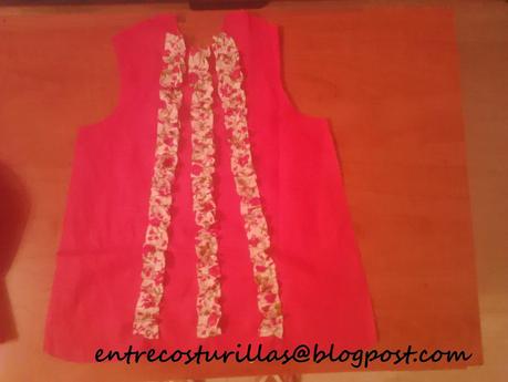 TUTORIAL  VESTIDO TRAPECIO 2: FRUNCIR TIRAS Y COLOCARLAS