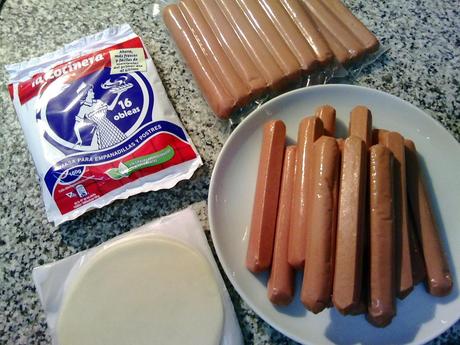 Ingredientes para las Salchichas en camisa