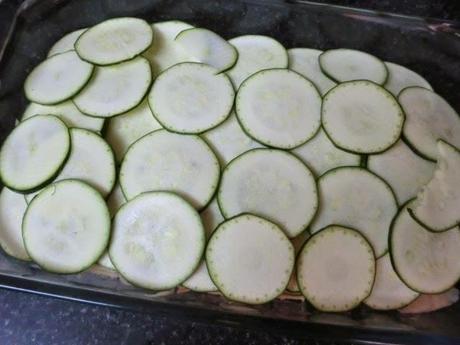 Lasaña de calabacin con pescada Lasaña de calabacin con pescada